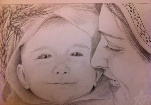 Original drawing for Xmas Card 2012 for the Ministry of Youths-Culture